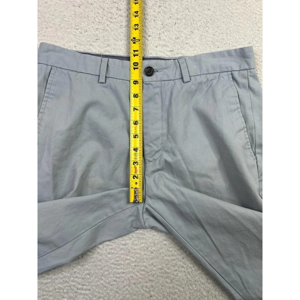 Banana Republic Mens 31x32 Soft Blue Aiden Chino Pants Flat Front‎ Cotton Slim